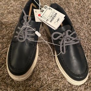 Boys navy blue loafers